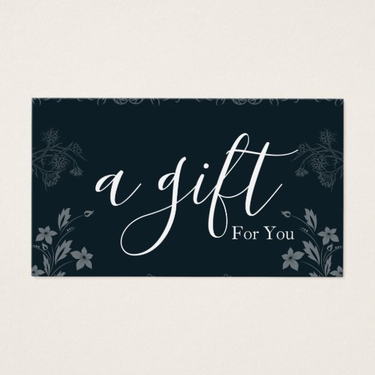 Eenvoudig & Modern Cadeaubon voor Zakelijk Gebruik Visitekaartje (Voorkant)