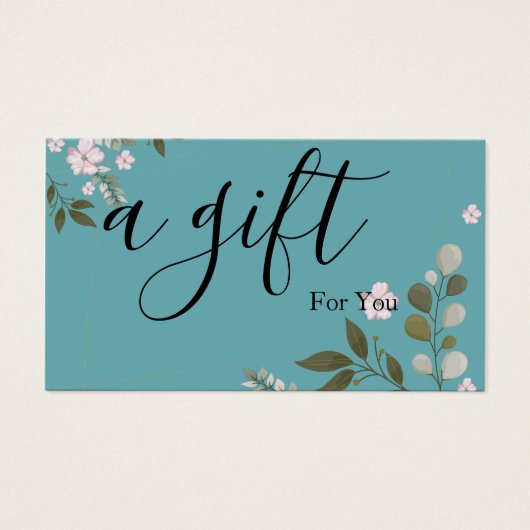 Eenvoudig & Modern Cadeaubon voor Zakelijk Gebruik Visitekaartje (Voorkant)