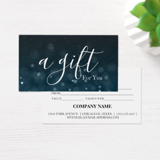 Eenvoudig & Modern Cadeaubon voor Zakelijk Gebruik Visitekaartje (Bureau)