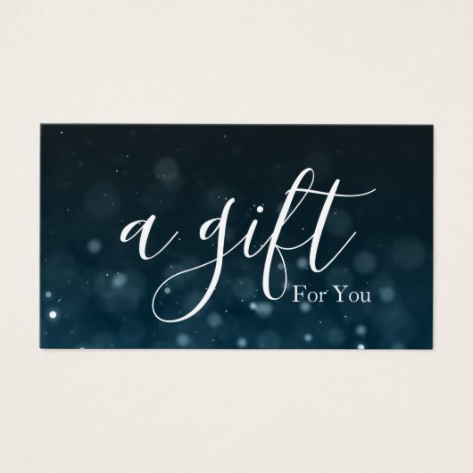 Eenvoudig & Modern Cadeaubon voor Zakelijk Gebruik Visitekaartje (Voorkant)