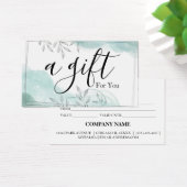 Eenvoudig & Modern Cadeaubon voor Zakelijk Gebruik Visitekaartje (Bureau)