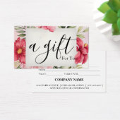 Eenvoudig & Modern Cadeaubon voor Zakelijk Gebruik Visitekaartje (Bureau)