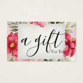 Eenvoudig & Modern Cadeaubon voor Zakelijk Gebruik Visitekaartje (Voorkant)