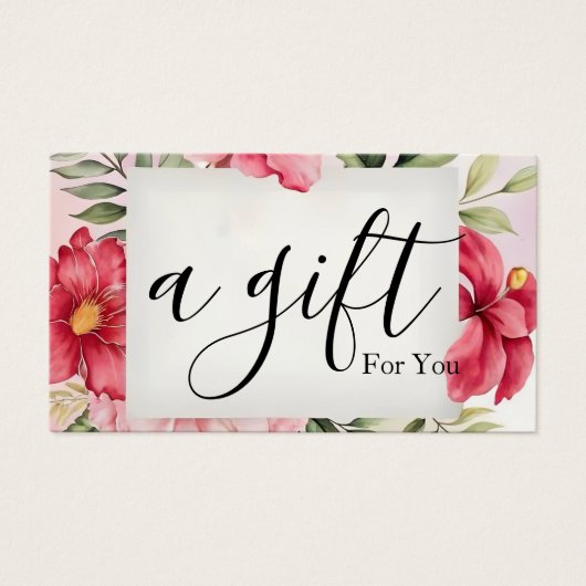 Eenvoudig & Modern Cadeaubon voor Zakelijk Gebruik Visitekaartje (Voorkant)