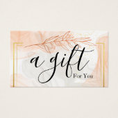 Eenvoudig & Modern Cadeaubon voor Zakelijk Gebruik Visitekaartje (Voorkant)