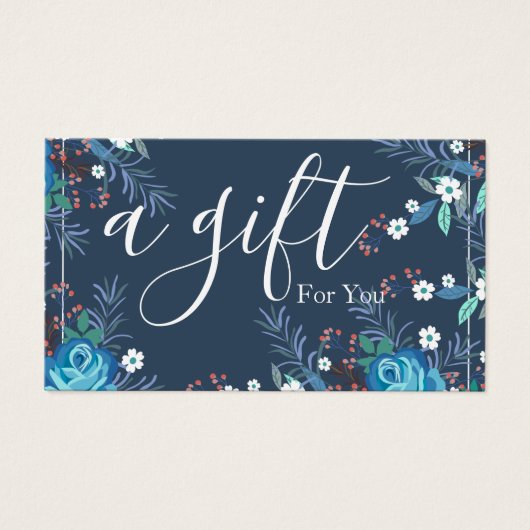 Eenvoudig & Modern Cadeaubon voor Zakelijk Gebruik Visitekaartje (Voorkant)