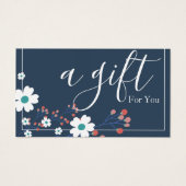 Eenvoudig & Modern Cadeaubon voor Zakelijk Gebruik Visitekaartje (Voorkant)