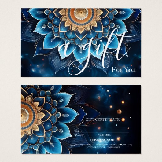 Eenvoudig & Modern Cadeaubon voor Zakelijk Gebruik Visitekaartje (Voorkant /achterkant)