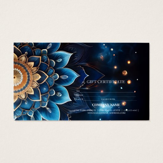 Eenvoudig & Modern Cadeaubon voor Zakelijk Gebruik Visitekaartje (Achterkant)