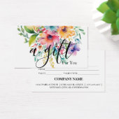 Eenvoudig & Modern Cadeaubon voor Zakelijk Gebruik Visitekaartje (Bureau)