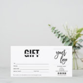 eenvoudig modern cadeaukaartcertificaat toevoegen  (Staand voorkant)