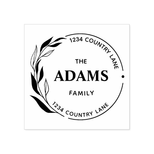 Eenvoudig modern Calligrafierendement Rubberstempel (Afrduk)