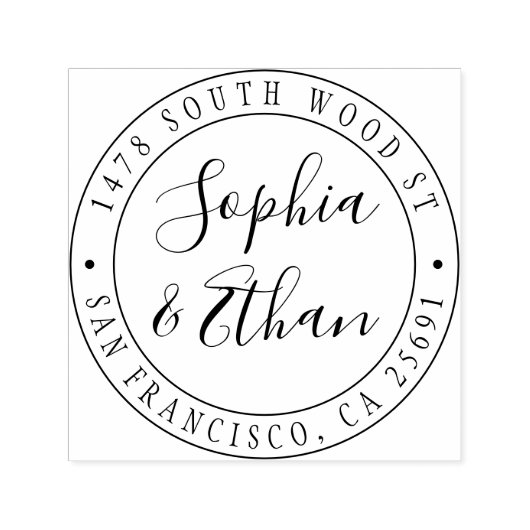 Eenvoudig modern Calligrafierendement Zelfinktende Stempel (Design)