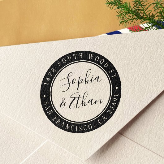 Eenvoudig modern Calligrafierendement Zelfinktende Stempel