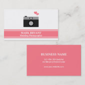 Eenvoudig, modern, camera, weduwfotograaf visitekaartje (Voorkant / Achterkant)