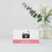 Eenvoudig, modern, camera, weduwfotograaf visitekaartje (Staand voorkant)