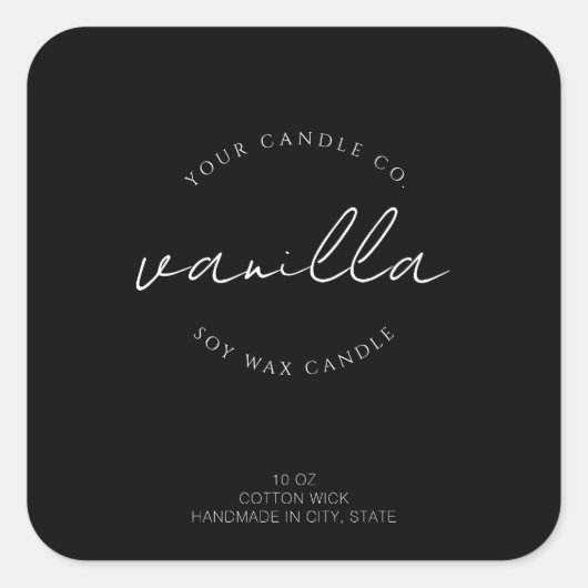 Eenvoudig Modern Candle Label (Voorkant)