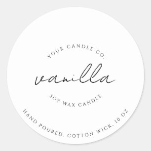 Eenvoudig Modern Candle Label
