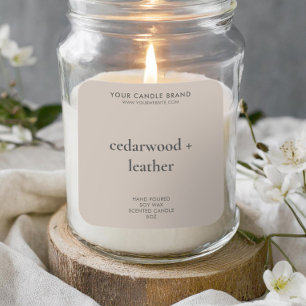 Eenvoudig Modern Candle Product Label