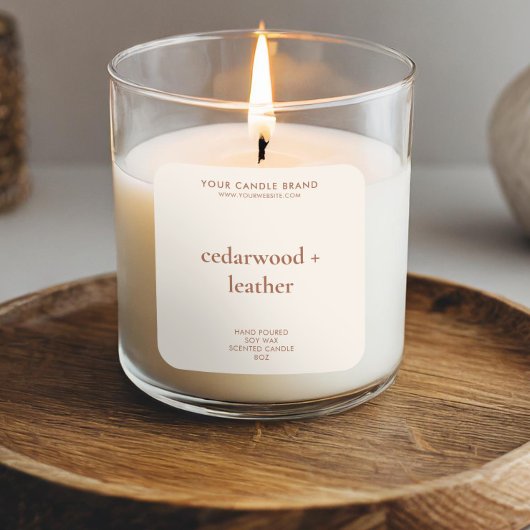 Eenvoudig Modern Candle Product Label