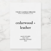 Eenvoudig Modern Candle Product Label Voedselcontainer Etiket (Enkel label)