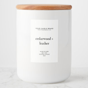 Eenvoudig Modern Candle Product Label Voedselcontainer Etiket
