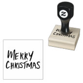 Eenvoudig modern | Casual kerstscript voor prettig Rubberstempel (Gestempeld)