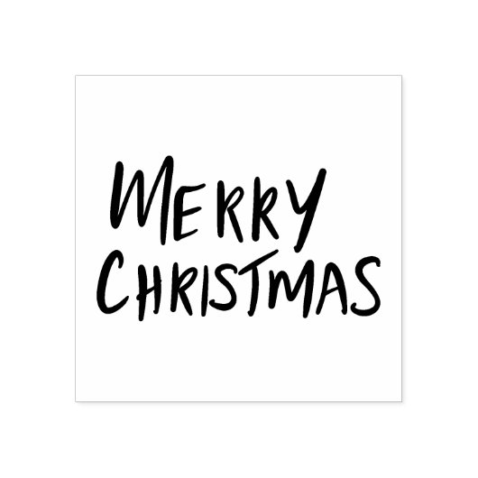 Eenvoudig modern | Casual kerstscript voor prettig Rubberstempel (Afrduk)