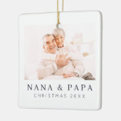Eenvoudig modern Chic Custom Grandma Photo Holiday Keramisch Ornament (Links)