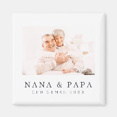 Eenvoudig modern Chic Custom Grandma Photo Holiday Magneet (Voorkant)
