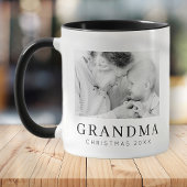Eenvoudig modern Chic Custom Grandma Photo Holiday Mok