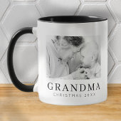 Eenvoudig modern Chic Custom Grandma Photo Holiday Mok