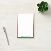 Eenvoudig modern Chic Roos Gold Koper, geborsteld  Post-it® Notes (Kantoor)