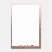 Eenvoudig modern Chic Roos Gold Koper, geborsteld  Post-it® Notes (Voorkant)