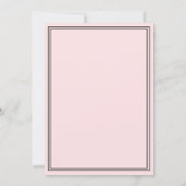 Eenvoudig Modern Chic Roze en Zwart 30ste Verjaard Kaart (Achterkant)