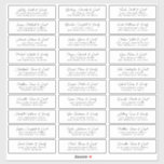 Eenvoudig modern Chic Wedding Guest Adres Sticker<br><div class="desc">Bestaat uit eenvoudige sans serif en moderne serif typografie. Deze elementen zijn eenvoudig,  elegant en modern. Dit heeft 30 sticker. Dit is ontworpen door White Paper Birch Co. exclusief voor Zazzle. Hier te vinden op: http://www.zazzle.com/store/whitepaperbirch</div>
