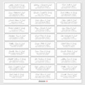 Eenvoudig modern Chic Wedding Guest Adres Sticker (Vel)