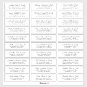 Eenvoudig modern Chic Wedding Guest Adres Sticker