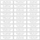 Eenvoudig modern Chic Wedding Guest Adres Sticker (Voorkant)