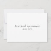 Eenvoudig Modern Chic Zilveren Hartjes Confetti Bedankkaart (Achterkant)