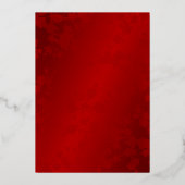 Eenvoudig modern Chinees huwelijk Folie Uitnodiging (Achterkant)