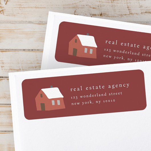 Eenvoudig modern chique onroerend goed zakelijk ad etiket