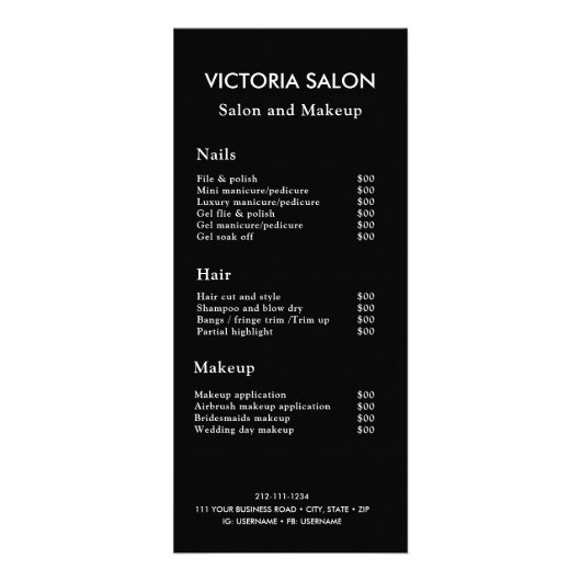 Eenvoudig Modern Chique Uniek Wit Salon Service Me Reclamekaart (Voorkant)
