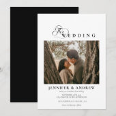 Eenvoudig Modern Classy | Foto Huwelijksuitnodigin Kaart (Voorkant / Achterkant)