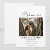 Eenvoudig Modern Classy | Foto Huwelijksuitnodigin Kaart (Voorkant / Achterkant)