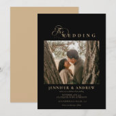 Eenvoudig Modern Classy | Foto Huwelijksuitnodigin Kaart (Voorkant / Achterkant)