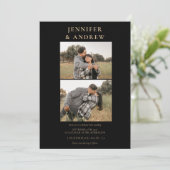 Eenvoudig Modern Classy | Foto Huwelijksuitnodigin Kaart (Staand voorkant)