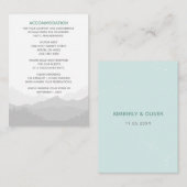 Eenvoudig modern Classy Mountain Wedding Informatiekaartje (Voorkant / Achterkant)