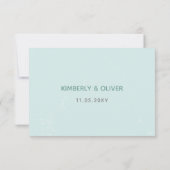 Eenvoudig modern Classy Mountain Wedding RSVP Kaartje (Achterkant)