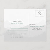 Eenvoudig modern Classy Mountain Wedding Uitnodiging Briefkaart (Achterkant)